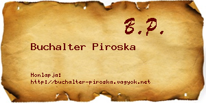 Buchalter Piroska névjegykártya