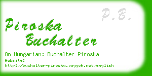 piroska buchalter business card